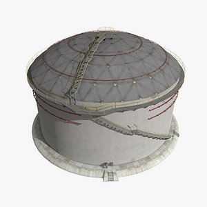 3D Crude Oil Storage Tank 30 m