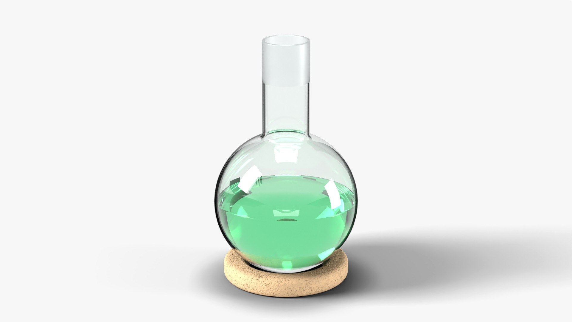 3D Round Bottom Boiling Flask 500 ml with Cork Ring - Laboratory Glassware model https://p.turbosquid.com/ts-thumb/wu/74IxLH/Xk/shot4/jpg/1792242410/1920x1080/fit_q87/aae6f12225029edeb72659c3bbc5a62f23d76d16/shot4.jpg