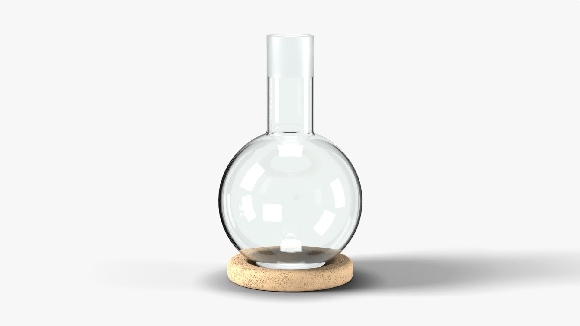 3D Round Bottom Boiling Flask 500 ml with Cork Ring - Laboratory Glassware model https://p.turbosquid.com/ts-thumb/wu/74IxLH/ZJ/shot2/jpg/1792242409/1920x1080/fit_q87/28cf3e2c667ff053a7bd54a1ba76219d08d44872/shot2.jpg