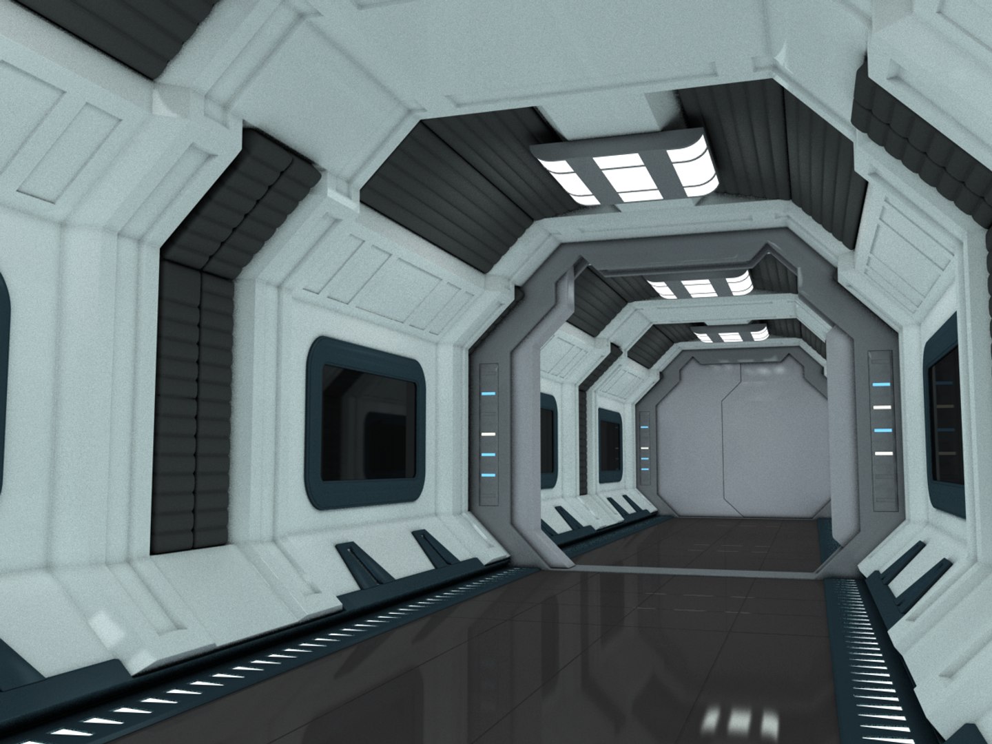 3D Spaceship Interior Modular Model - TurboSquid 1369531