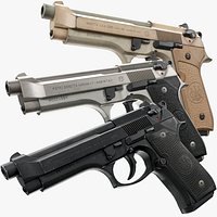Beretta M9 Low Poly