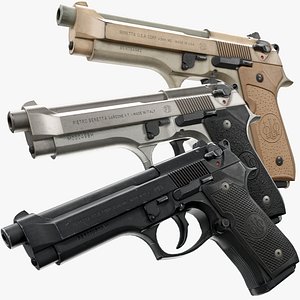 Beretta M9 Low Poly