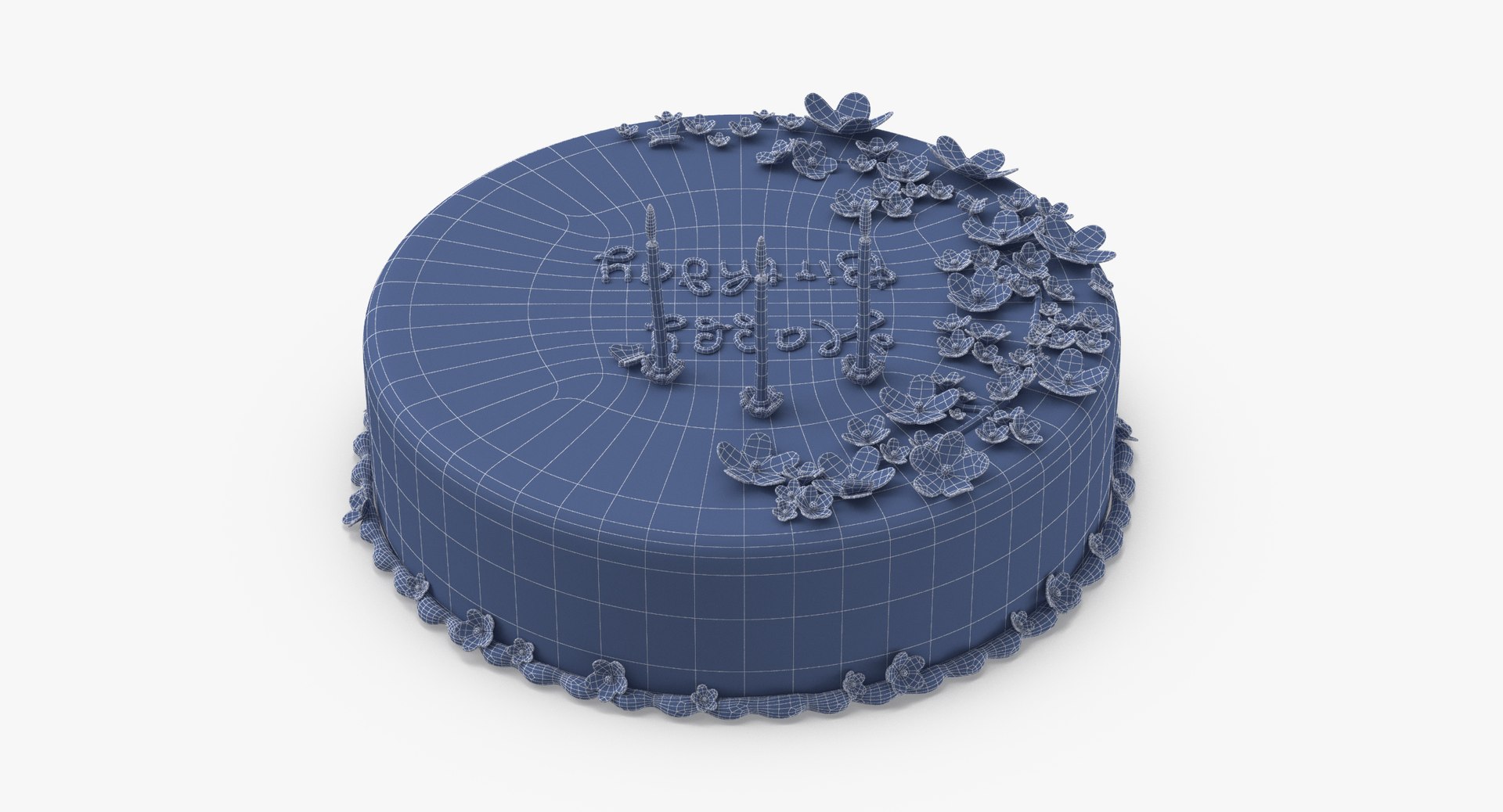 Birthday Cake Candles 01 3d C4d