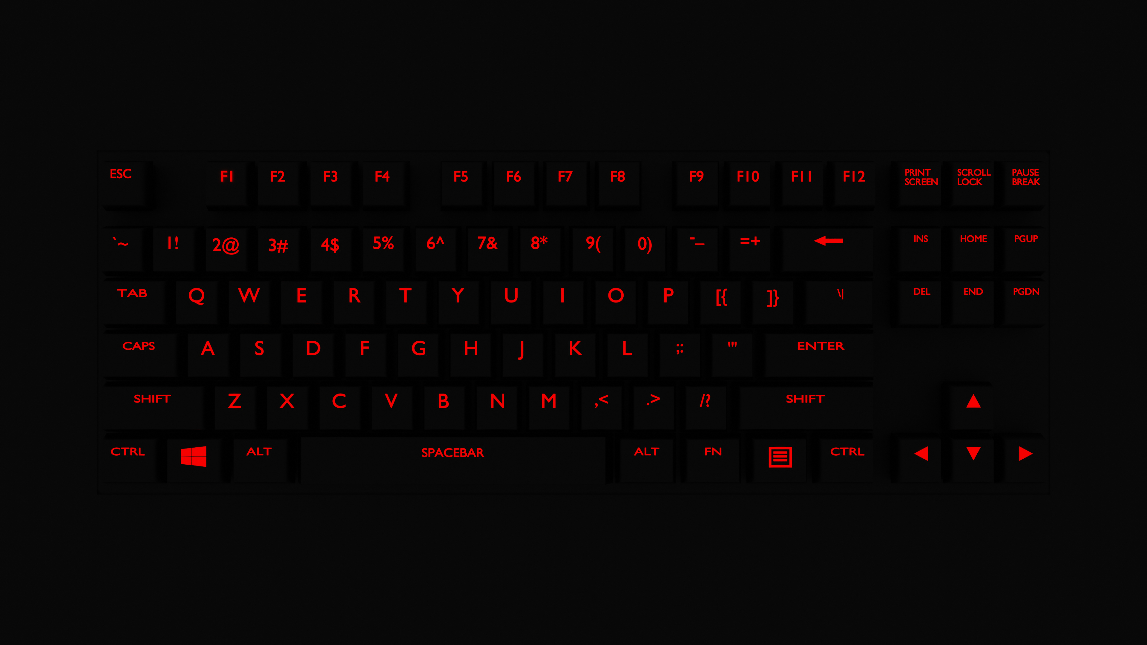 TKL Gaming Keyboard with red lights 3D TurboSquid 1783059