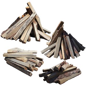 ultra realistic firewood scan 3D model