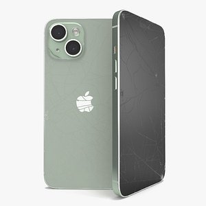 Green IPhone 15 Plus Damaged model
