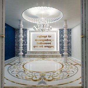 3D Mandir- Temple- Worship Mandir Room