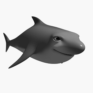 shark cartoon 3d model