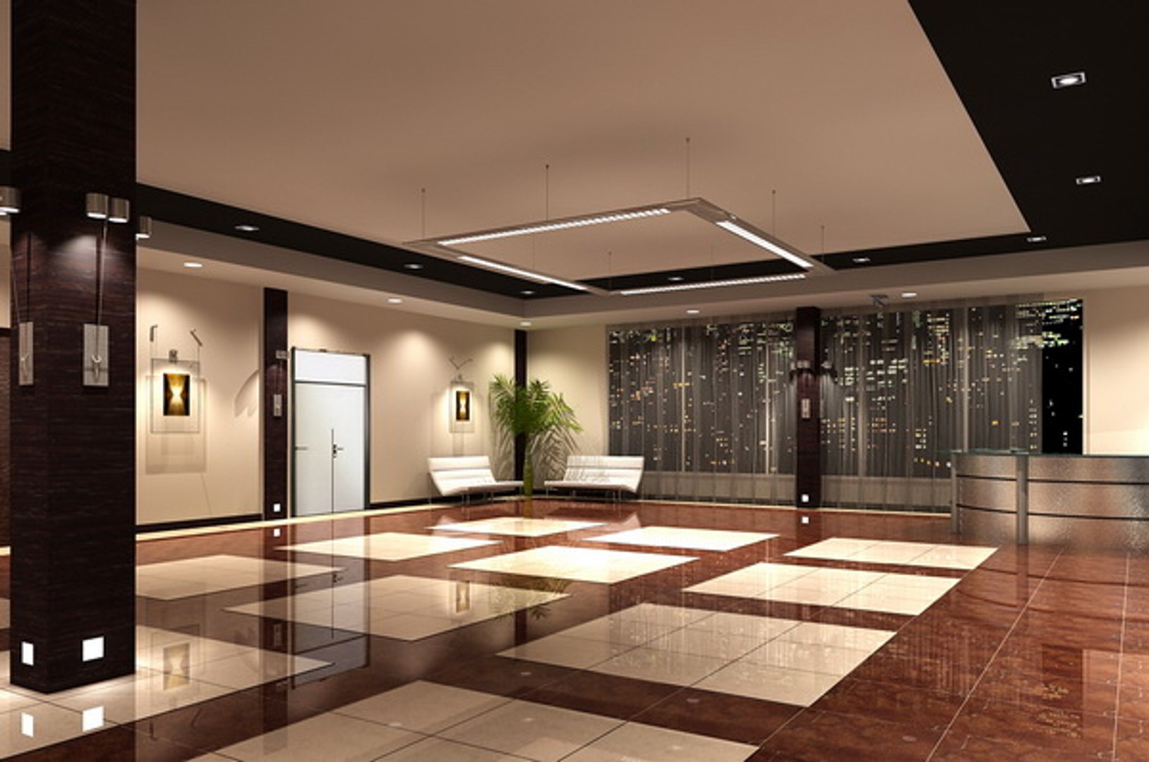 3d Model Office Hall