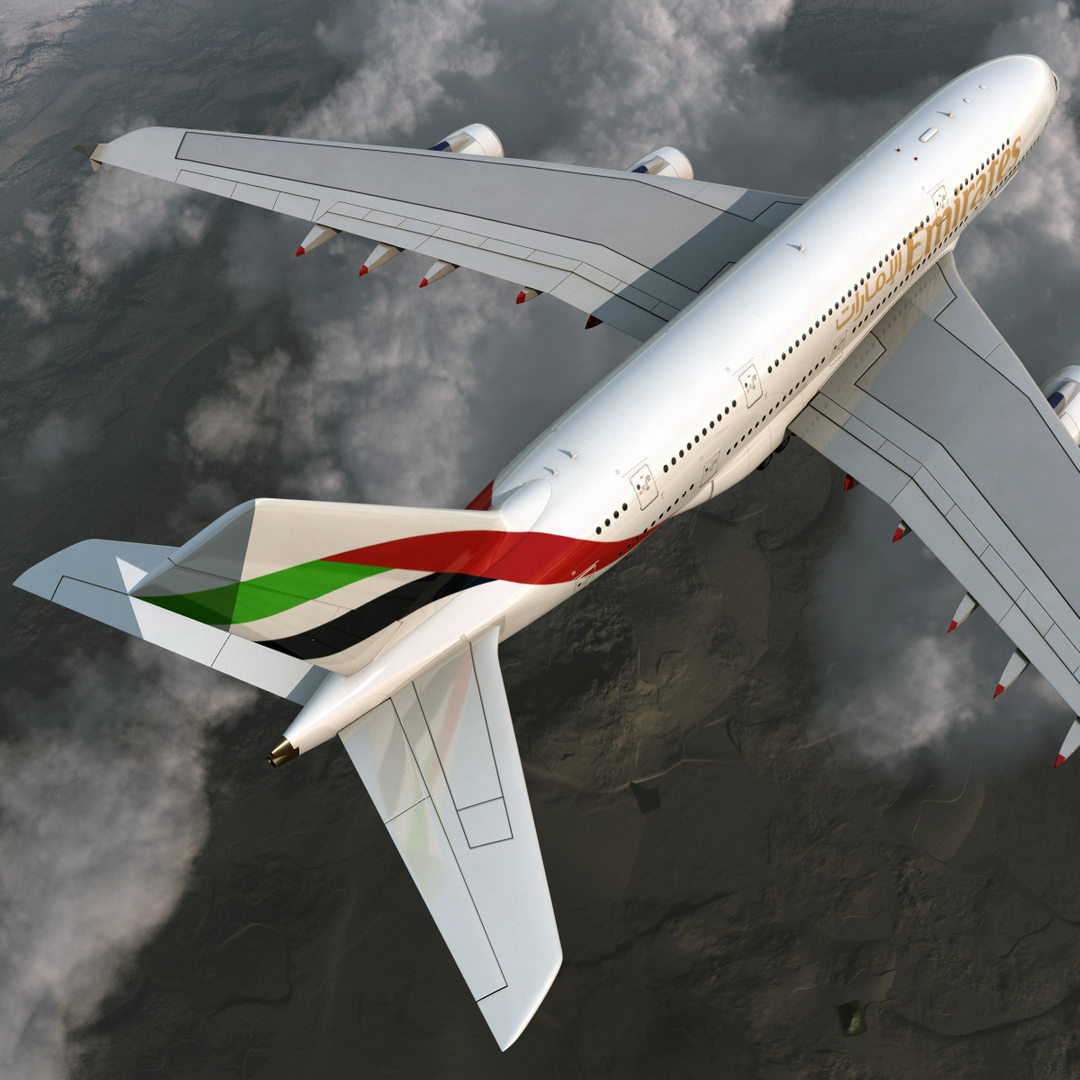 3d airbus a380-800 emirates