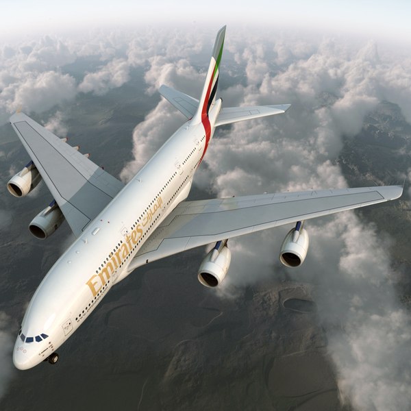 3d airbus a380-800 emirates