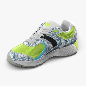 3D model Neon Giraffe Green Shoes