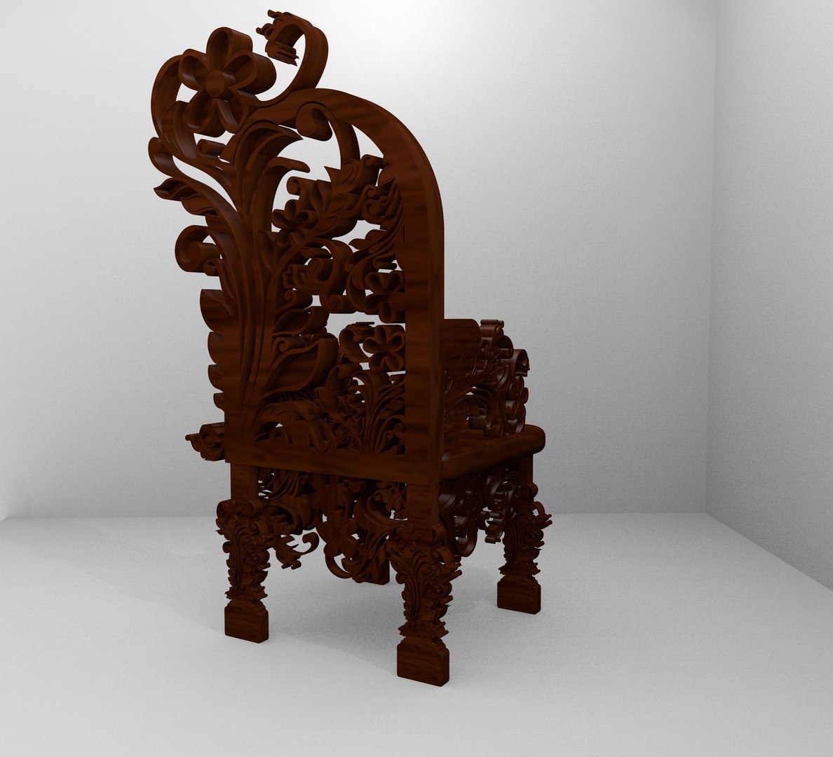 Romanesque Ornamental Chairwoods 3D Model - TurboSquid 1533314