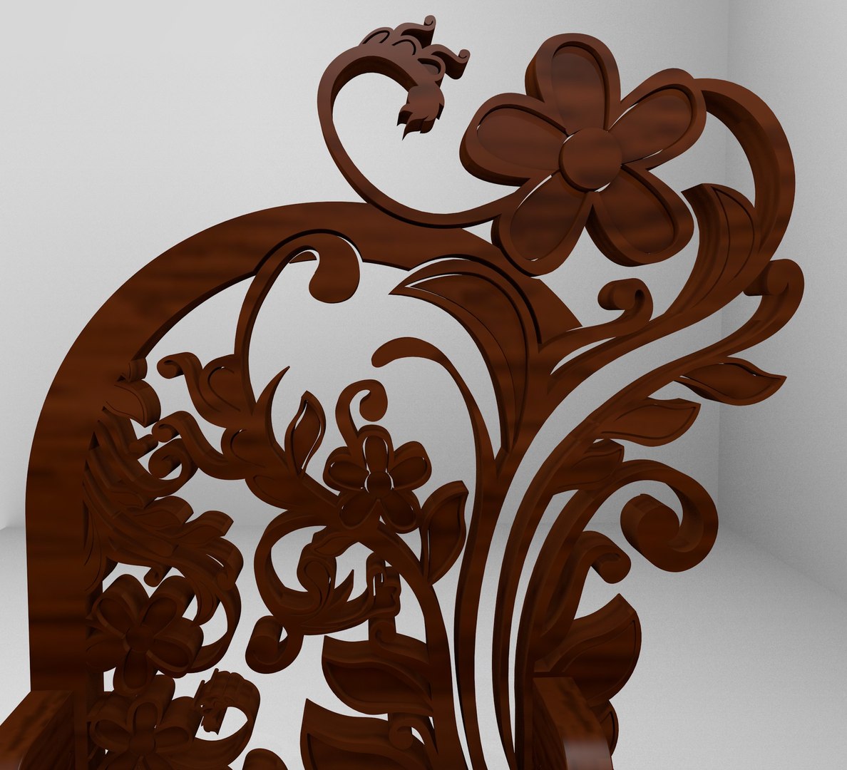 Romanesque Ornamental Chairwoods 3D Model - TurboSquid 1533314