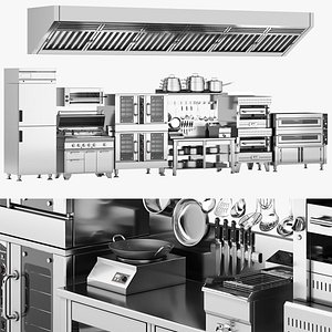 3D A set of equipment for cafes and restaurants model