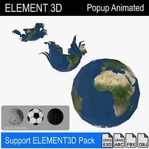 3D element3d popup earth sphere model