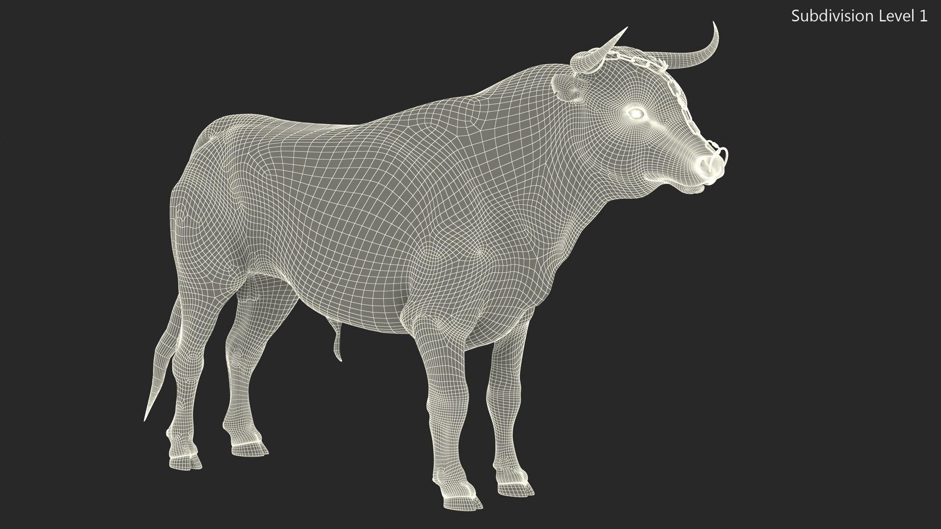 Bull with a Chain 3D model - TurboSquid 2167672