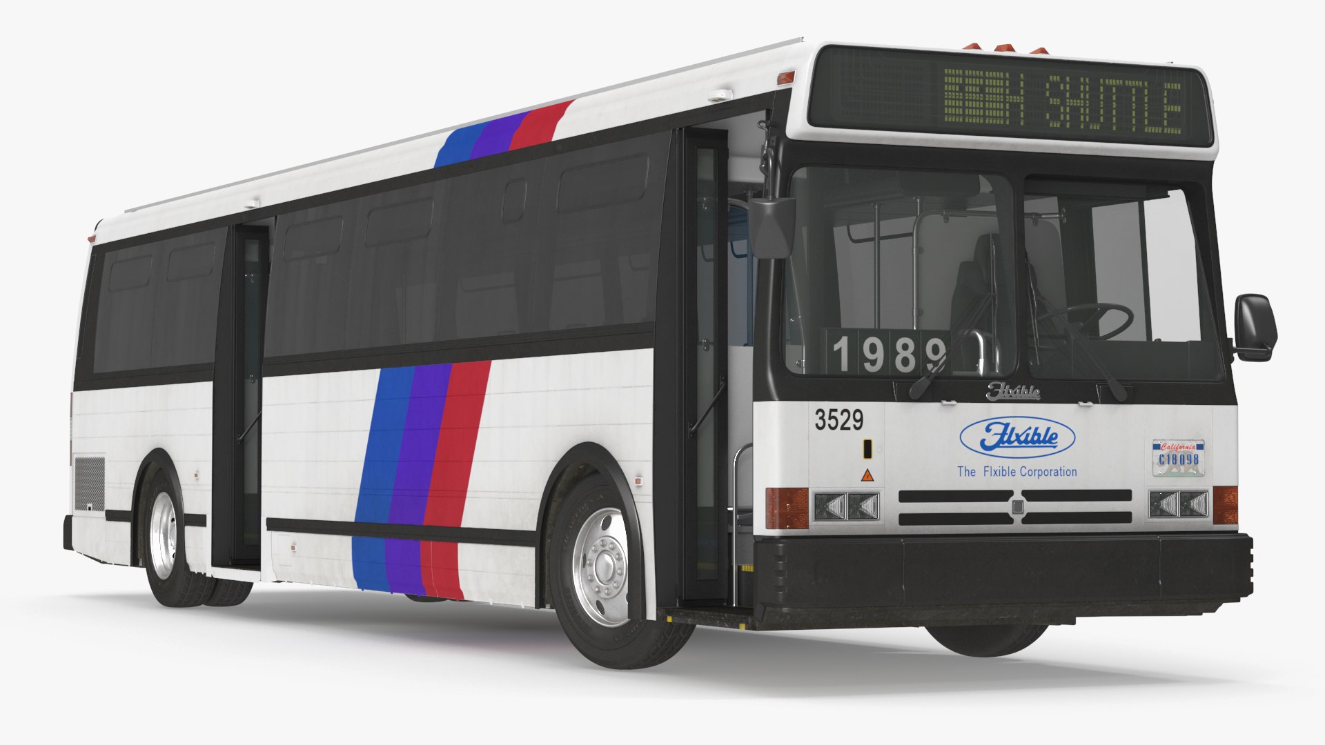 Flxible Metro D Bus Rigged 3D Model 3D model preview