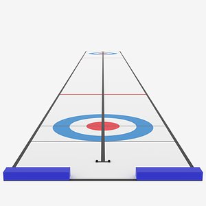 3D Cartoon Curling Rink 1 Line