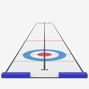Cartoon Curling Rink 1 Line