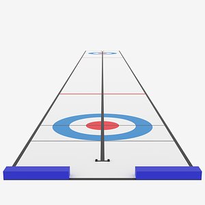Cartoon Curling Rink 1 Line