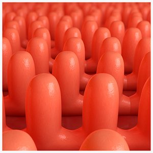 3D model Intestinal villi animated