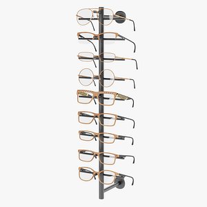 Glasses on Stand 11 3D