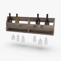 Wall Wine Rack 02 - Full