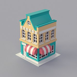 3D model Cartoon Dutch Building 05