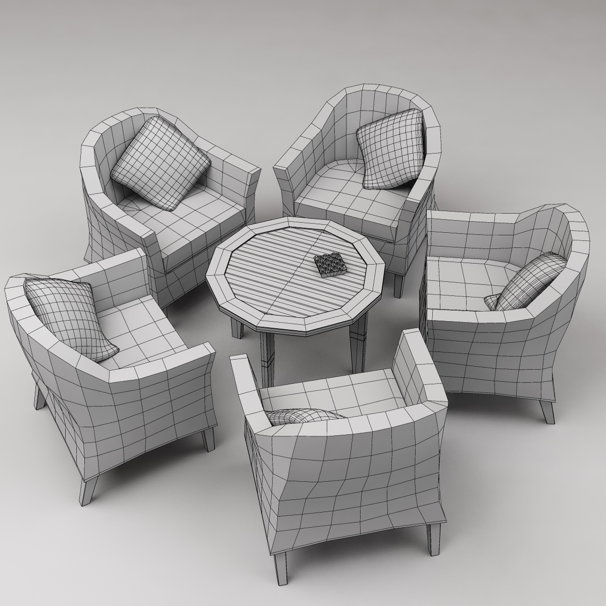 3ds coffee shop sofa chair