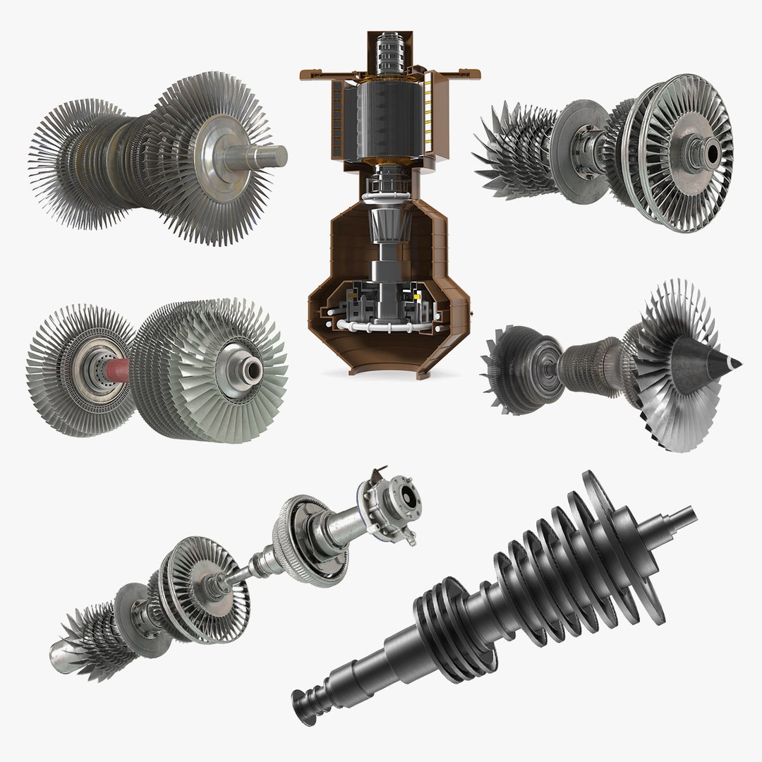Turbines Collection 4 3D model preview