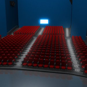 3d movie theater model