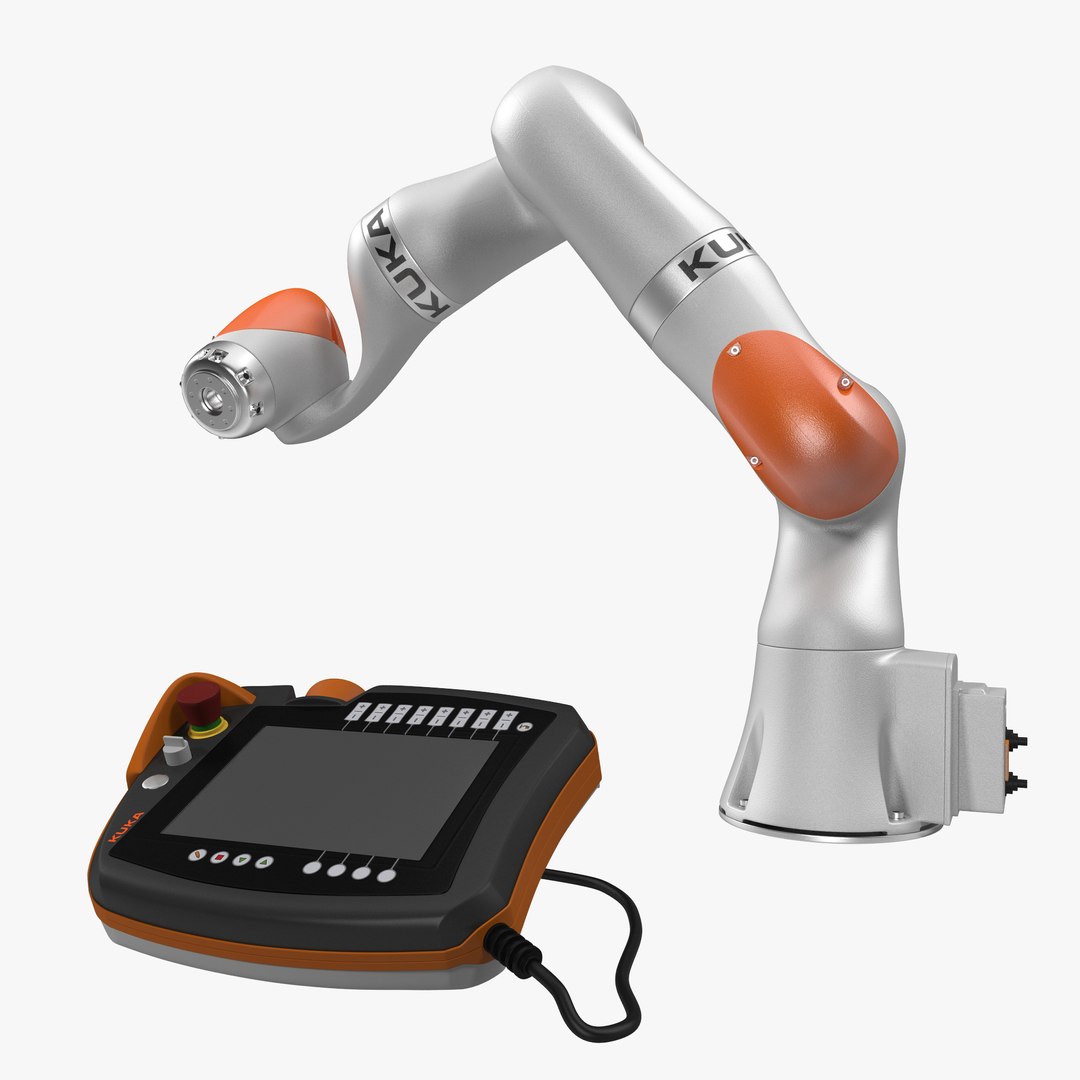 Kuka Robot LBR IIWA 7 R800 Set Rigged 3D model preview