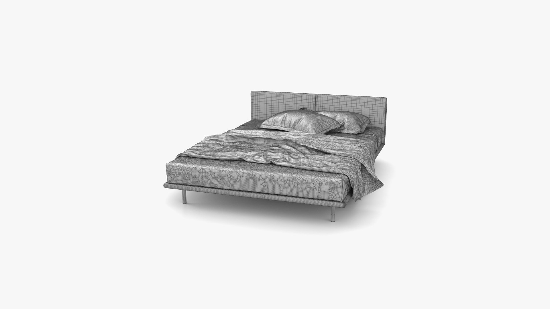 3D Zanotta Milano Bed - TurboSquid 2171690