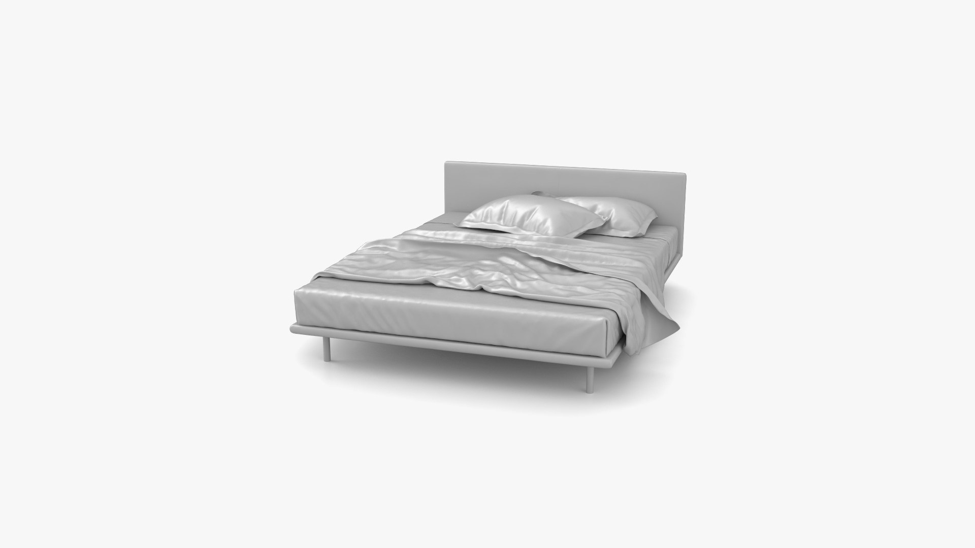 3D Zanotta Milano Bed - TurboSquid 2171690