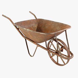 Old Rusty Wheelbarrow 3D model