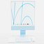 Apple iMac 24-inch 2021 blue set 3d model