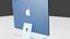 Apple iMac 24-inch 2021 blue set 3d model