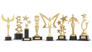 3D model Trophy Cups Pack