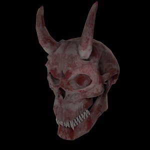 3D Demon skull PBR Low-poly 3D model model