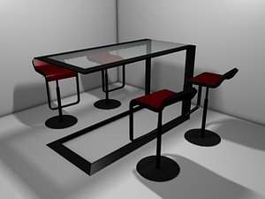 free c4d mode kitchen table chairs