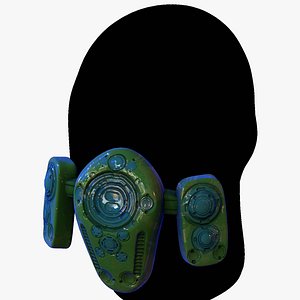 3D 3D Gas mask respirator scifi futuristic model 3D model 3D
