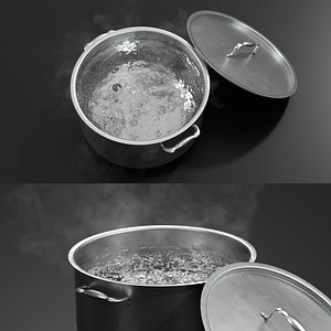 Boiling Pot Animated Volumetric VDB For Blender 3D model