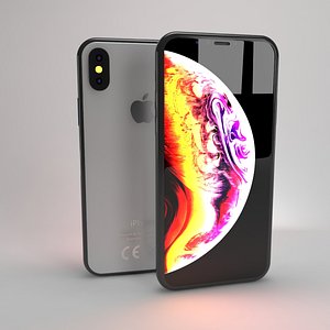 3D iphone xs element low-poly model