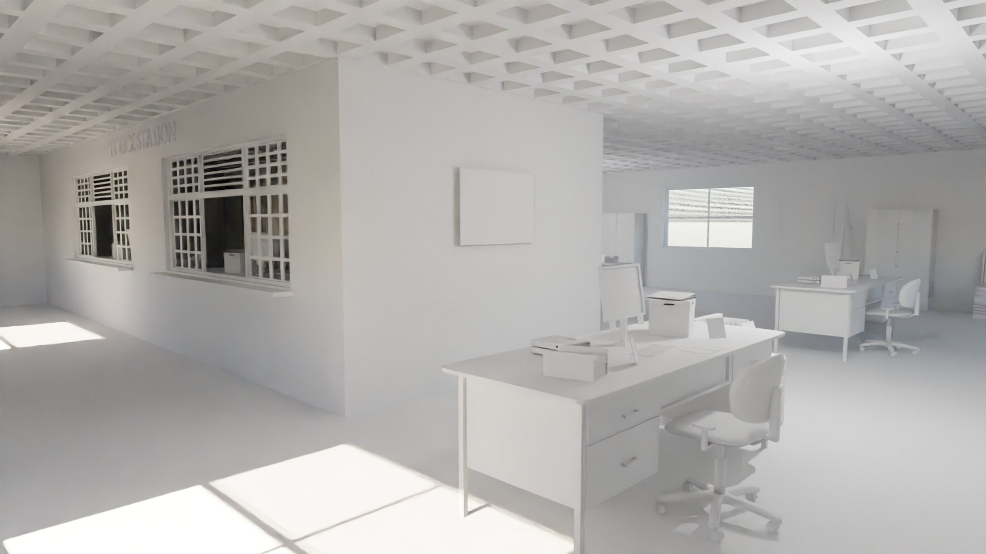 Police Station interior 3D model - TurboSquid 2158081