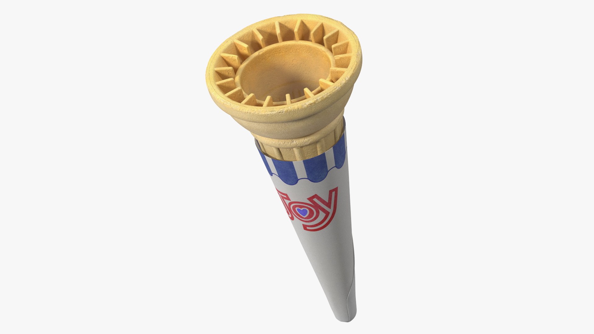 Types of Ice Cream Cones 3D model preview