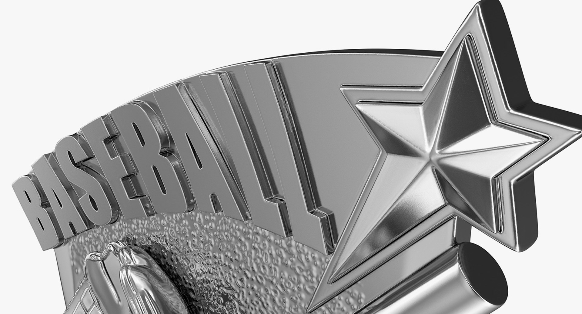 3D Silver Baseball Trophy Ball - TurboSquid 1379939