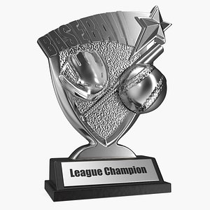 Silver Baseball Trophy 3D Model