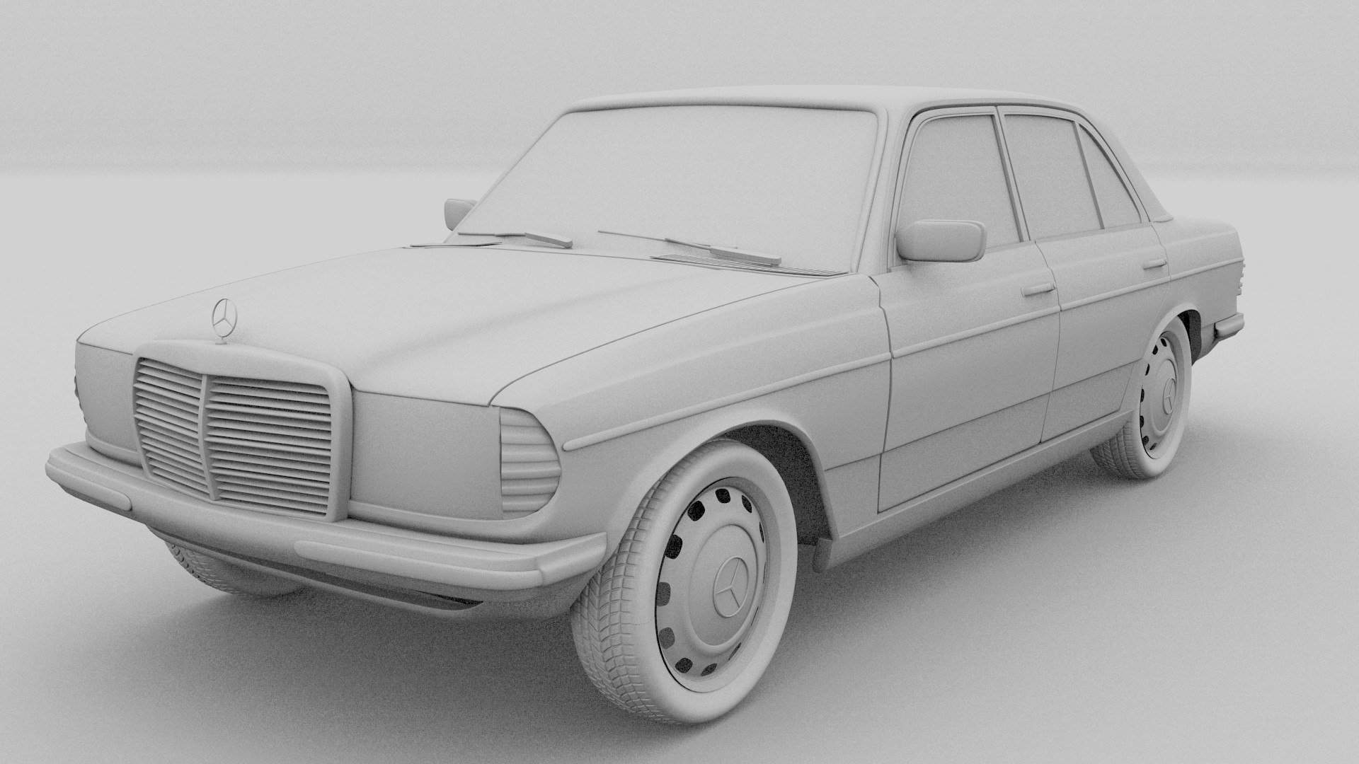 3d Mercedes W123 Model