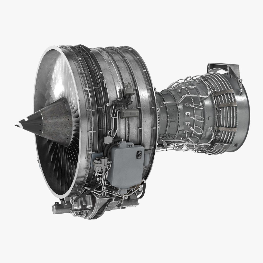 Turbofan Aircraft Engine CFM International CFM56 3D model preview
